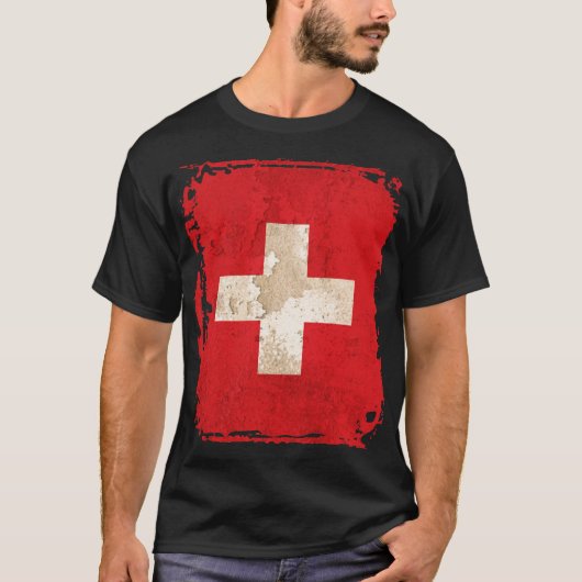 Zwitserse vlag t-shirt (Voorkant)