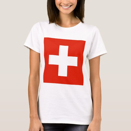 Zwitserse vlag t-shirt (Voorkant)