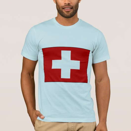 Zwitserse vlag T-shirts en cadeaus (Voorkant)