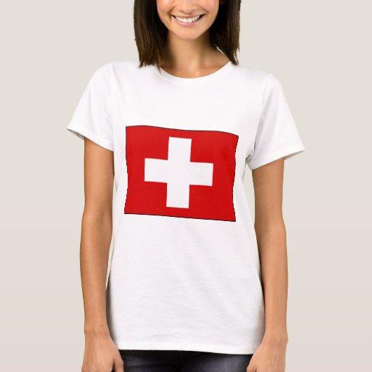 Zwitserse vlag T-shirts en cadeaus (Voorkant)