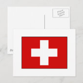 Zwitserse vlag T-shirts en cadeaus Briefkaart (Voorkant / Achterkant)