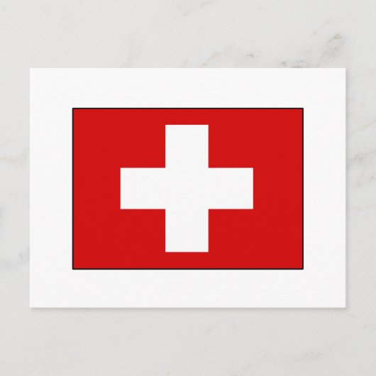 Zwitserse vlag T-shirts en cadeaus Briefkaart (Voorkant)