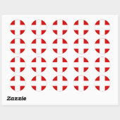 Zwitserse vlag T-shirts en cadeaus Ronde Sticker (Vel)