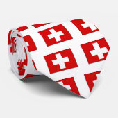 Zwitserse vlag T-shirts en cadeaus Stropdas (Opgerold)