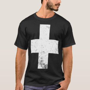 Zwitserse vlag T Suisse white cross vlag Zwitserla T-shirt