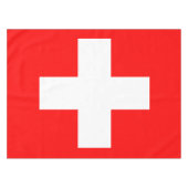 Zwitserse vlag Tablecloth (wit kruis rood) Tafelkleed (Voorkant (Horizontaal))