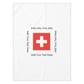 Zwitserse vlag tafelkleed (Voorkant)