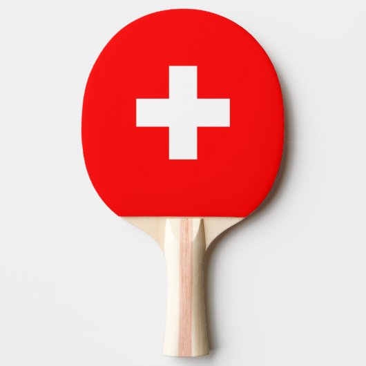 Zwitserse vlag tafeltennisbatje (Voorkant)