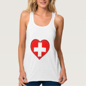 Zwitserse vlag tanktop (Voorkant)