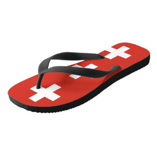 Zwitserse vlag teenslippers