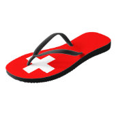 Zwitserse vlag teenslippers (Schuin)