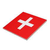Zwitserse vlag tegeltje (Zijkant)
