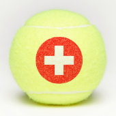 Zwitserse vlag tennisballen (Voorkant)