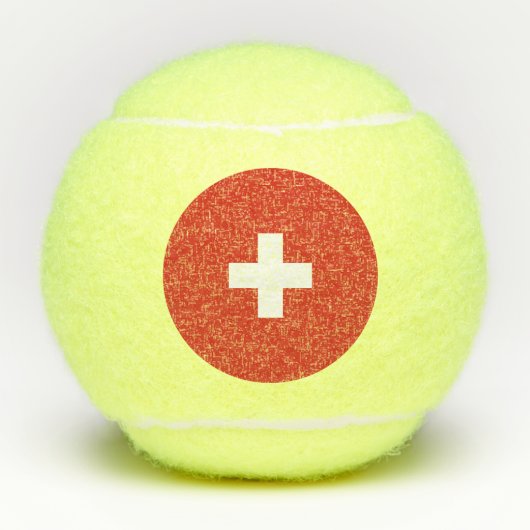 Zwitserse vlag tennisballen (Voorkant)