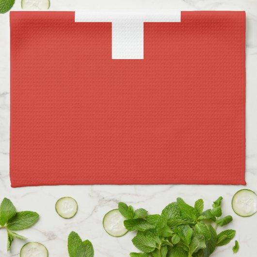 Zwitserse vlag theedoek (Gevouwen)