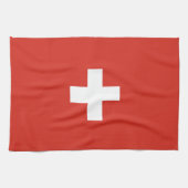 Zwitserse vlag theedoek (Horizontaal)