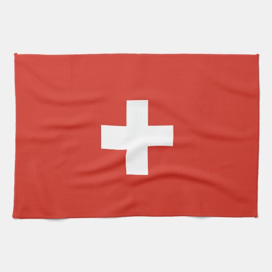 Zwitserse vlag theedoek (Horizontaal)
