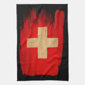 Zwitserse vlag theedoek (Verticaal)