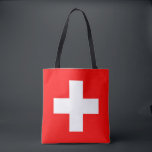 Zwitserse vlag tote bag<br><div class="desc">Zwitserse vlag</div>