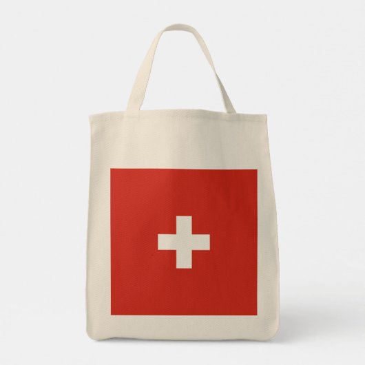 Zwitserse vlag tote bag (Achterkant)