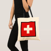 Zwitserse vlag tote bag (Voorkant (product))