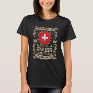 Zwitserse vlag trotse Zwitserse mannen en vrouwen T-shirt