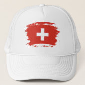 Zwitserse vlag trucker pet (Voorkant)