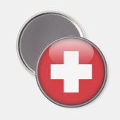 Zwitserse vlag - vlag van Zwitserland Magneet (Voorkant / Achterkant)