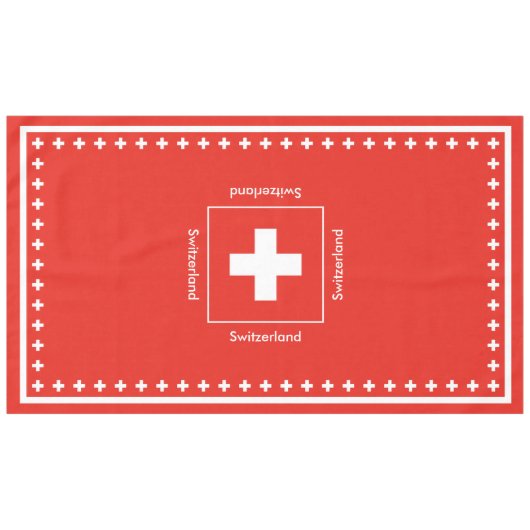Zwitserse vlag - vlag van Zwitserland Tafelkleed (Voorkant (Horizontaal))