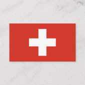 Zwitserse vlag, Vlag van Zwitserland Visitekaartje (Voorkant)