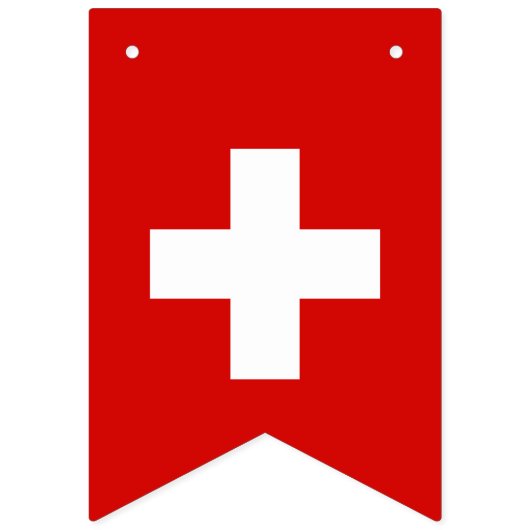 Zwitserse vlag vlaggetjes (Eerste vlag)