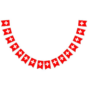 Zwitserse vlag vlaggetjes
