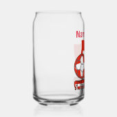 Zwitserse vlag Voetbal rode personalisatie Blikvorm Glas (Rechts)