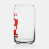 Zwitserse vlag Voetbal rode personalisatie Blikvorm Glas (Links)