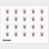 Zwitserse vlag Voetbal Soccer Cat Mascot Ronde Sticker (Vel)