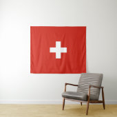 Zwitserse vlag wandkleed (In Situ (horizontaal))