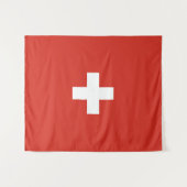 Zwitserse vlag wandkleed (Voorkant (horizontaal))