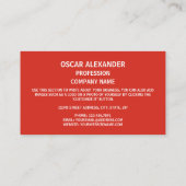 Zwitserse vlag & wapen, Vlag van Zwitserland Visitekaartje (Achterkant)