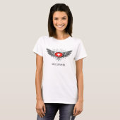 Zwitserse vlag Wings T-shirt (Voorkant volledig)
