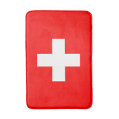 Zwitserse vlag (Zwitserland) Badmat (Voorkant Verticaal)