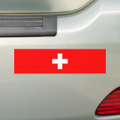 Zwitserse vlag (Zwitserland) Bumpersticker (Op auto)