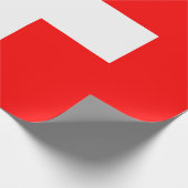 Zwitserse vlag (Zwitserland) Cadeaupapier (Hoek)