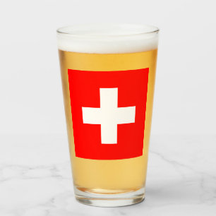 Zwitserse vlag (Zwitserland) Glas