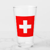 Zwitserse vlag (Zwitserland) Glas (Voorkant)