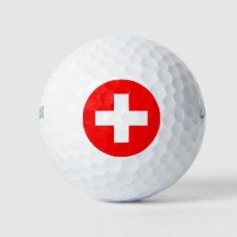 Zwitserse vlag (Zwitserland) Golfballen
