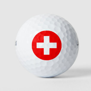 Zwitserse vlag (Zwitserland) Golfballen