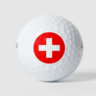 Zwitserse vlag (Zwitserland) Golfballen