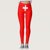 Zwitserse vlag (Zwitserland) Leggings (Voorkant)