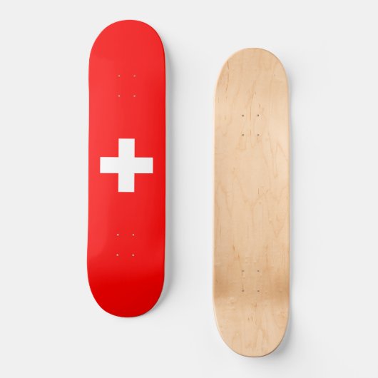 Zwitserse vlag (Zwitserland) Persoonlijk Skateboard (Voorkant)