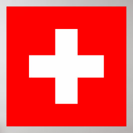 Zwitserse vlag (Zwitserland) Poster
